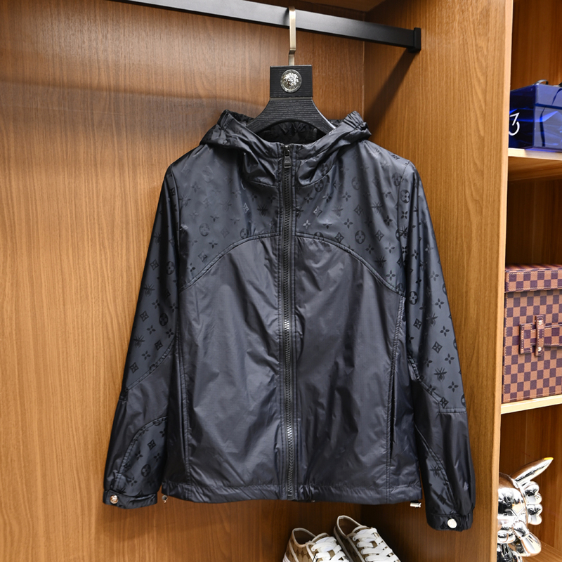 European Trendy Brand Color-Blocked Quilted Jacket for Men, New Autumn Slim-Fit Casual Thin Cotton Windproof Hooded Coat