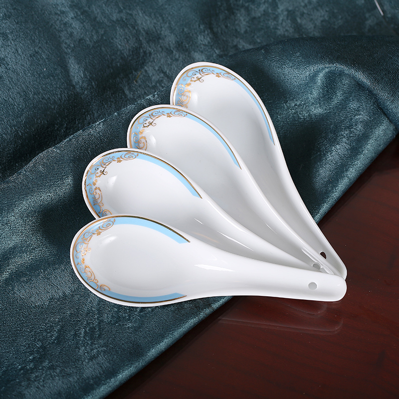 Red leaves 62 head of European court white porcelain dishes suit ceramic tableware housewarming gift suit blue sky and sea