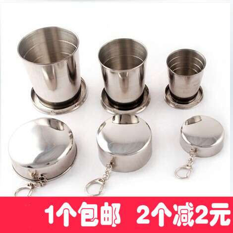 Children Shrink Kettle Students Cups Multilayer Folding Stainless Steel Cups Tourist Telescopic Cups Small Mouthwatering Cups Water Cups