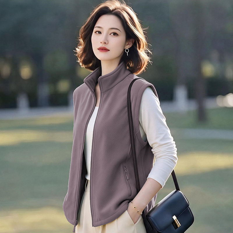 Scarecrow Fleece Vest for Women 2026 New Autumn and Winter Warm Vest Casual Versatile Polar Fleece Vest Jacket