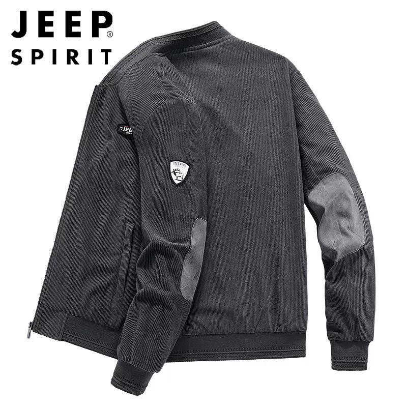Рубашка-куртка осенняя джинсовая для мужчин из вельвета в стиле JEEP SPIRIT, oversize