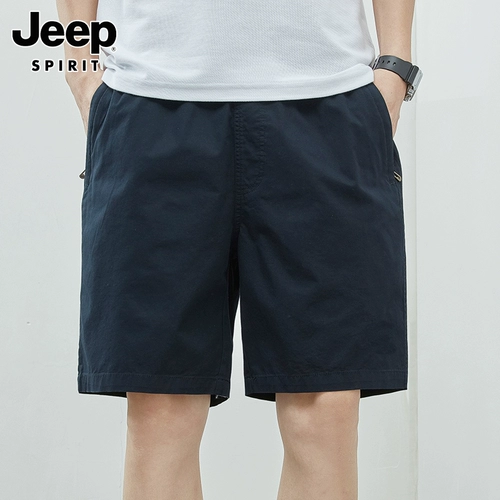JEEP SPIRIT Мужские шорты для отдыха, тонкие хлопковые штаны, оверсайз