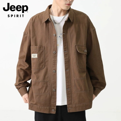 Jeep, джип, мужская осенняя демисезонная куртка, рубашка для отдыха, оверсайз