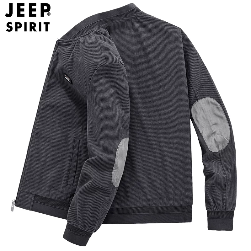 Рубашка-куртка осенняя джинсовая для мужчин из вельвета в стиле JEEP SPIRIT, oversize