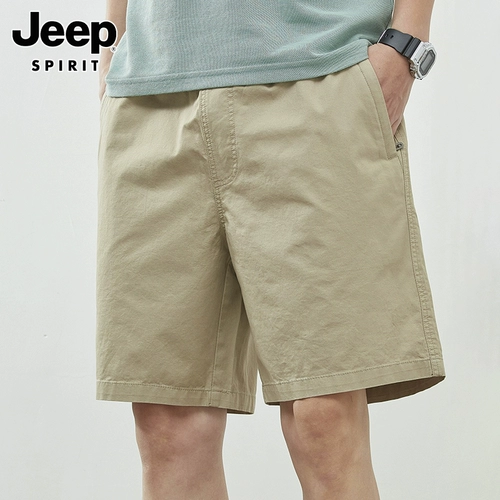 JEEP SPIRIT Мужские шорты для отдыха, тонкие хлопковые штаны, оверсайз