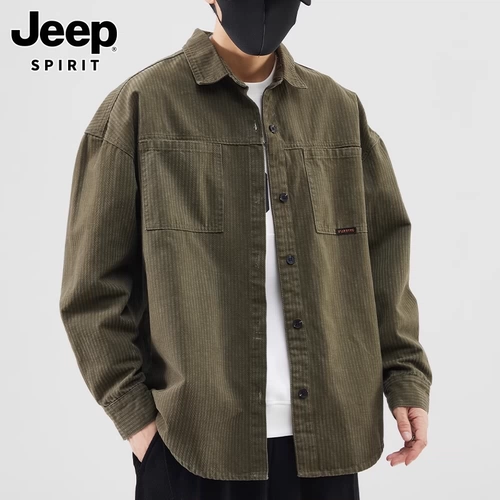 Jeep, джип, осенняя демисезонная рубашка, универсальная мужская японская куртка, оверсайз