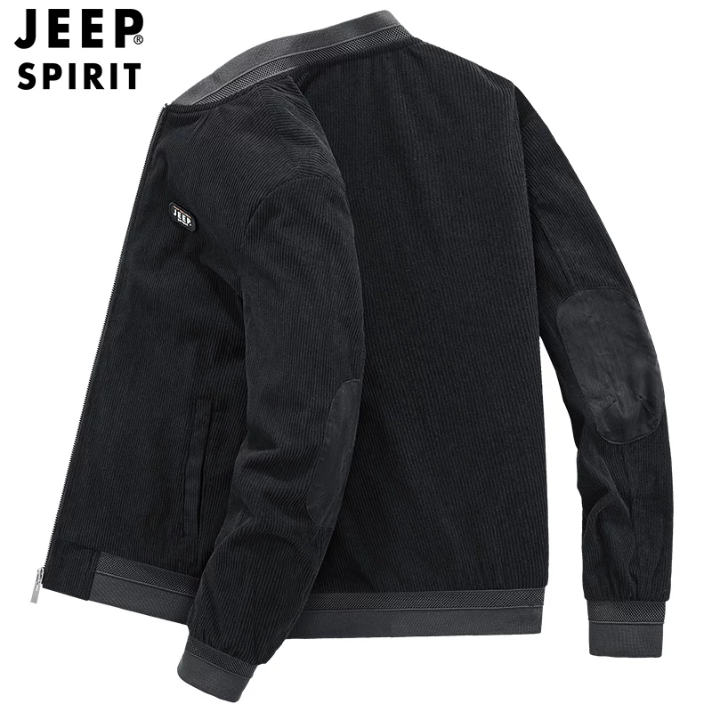 Рубашка-куртка осенняя джинсовая для мужчин из вельвета в стиле JEEP SPIRIT, oversize