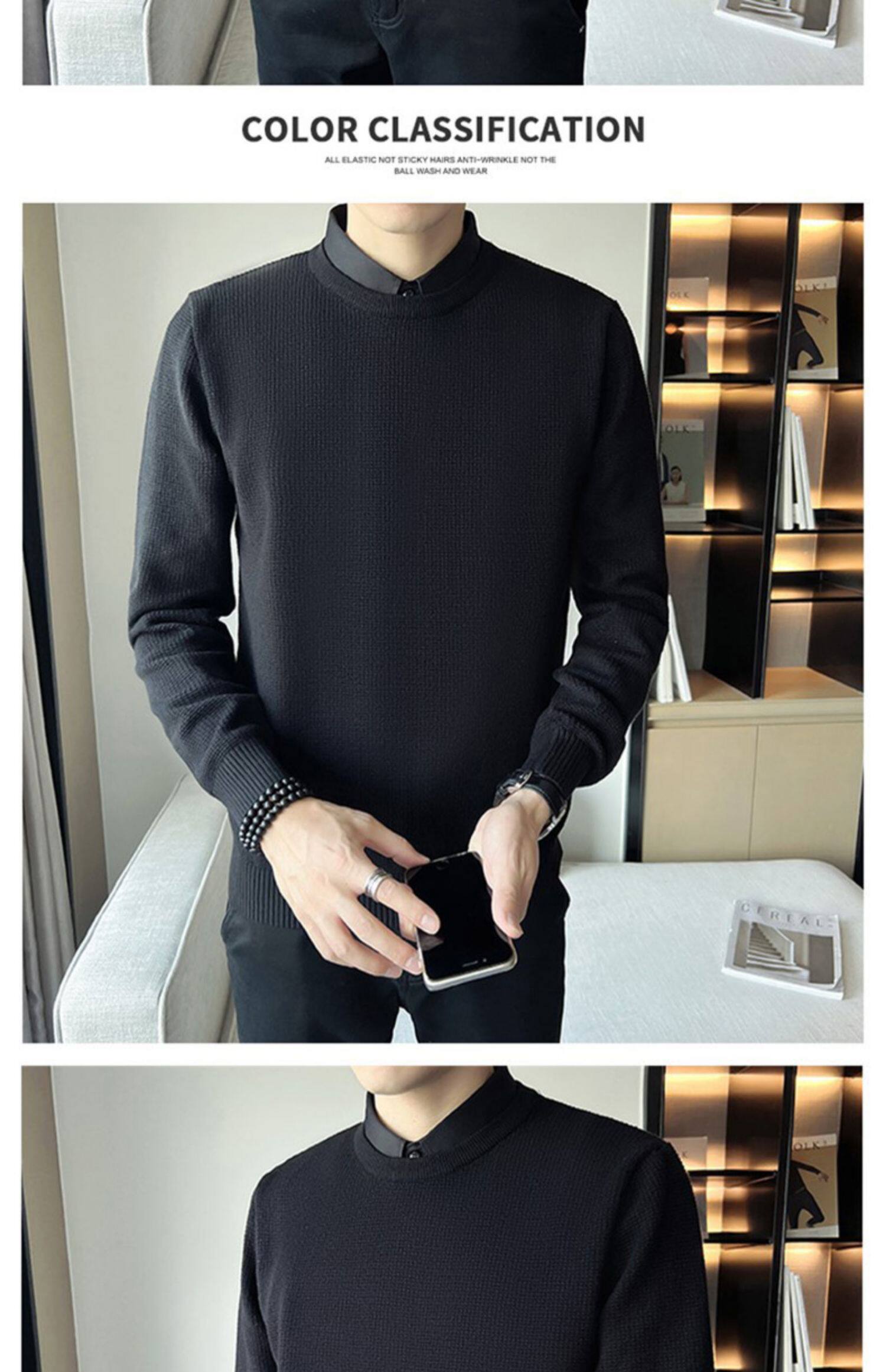 Джип, трикотажная рубашка, мужской демисезонный свитер, элитный трикотажный комплект, облегающий крой, стиль jeep spirit 