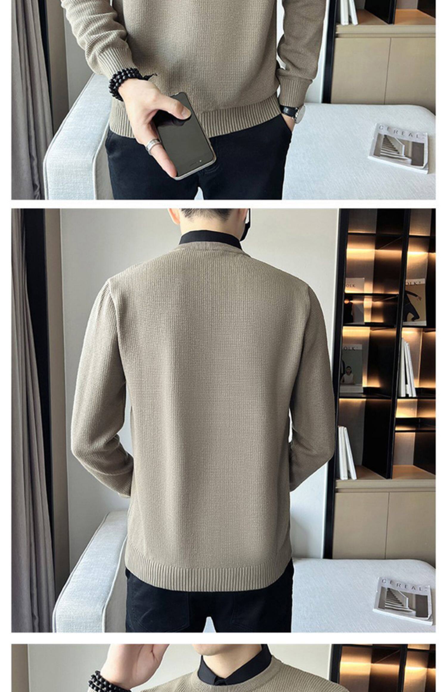 Джип, трикотажная рубашка, мужской демисезонный свитер, элитный трикотажный комплект, облегающий крой, стиль jeep spirit 