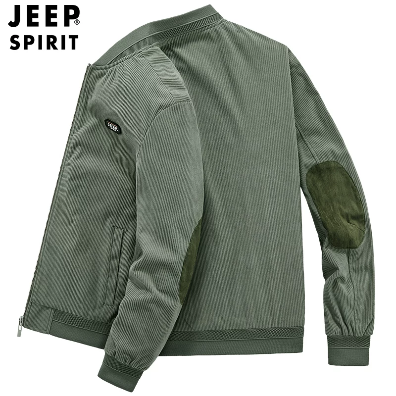 Рубашка-куртка осенняя джинсовая для мужчин из вельвета в стиле JEEP SPIRIT, oversize