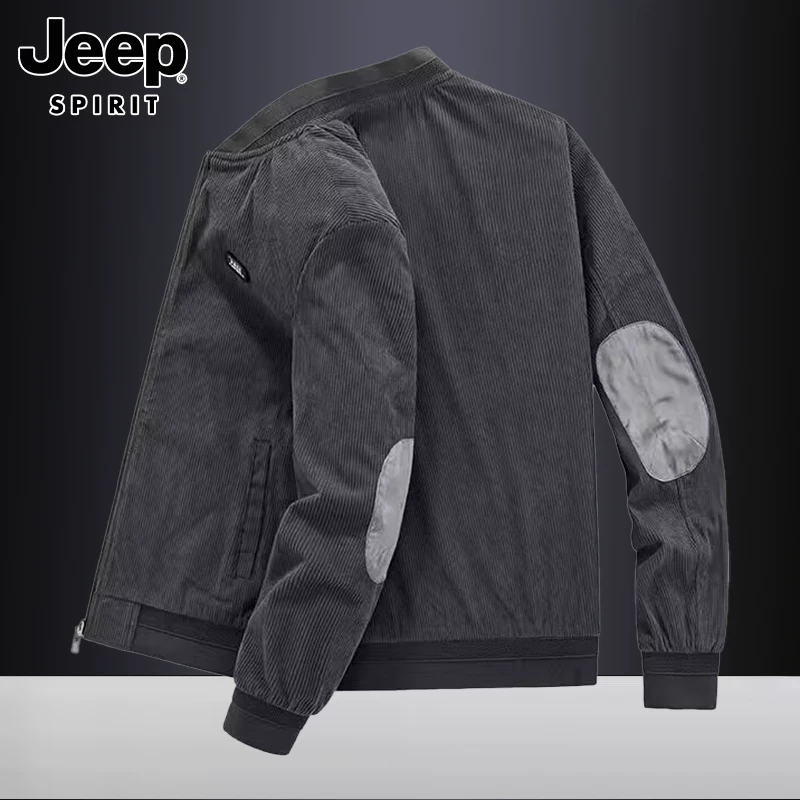 Рубашка-куртка осенняя джинсовая для мужчин из вельвета в стиле JEEP SPIRIT, oversize