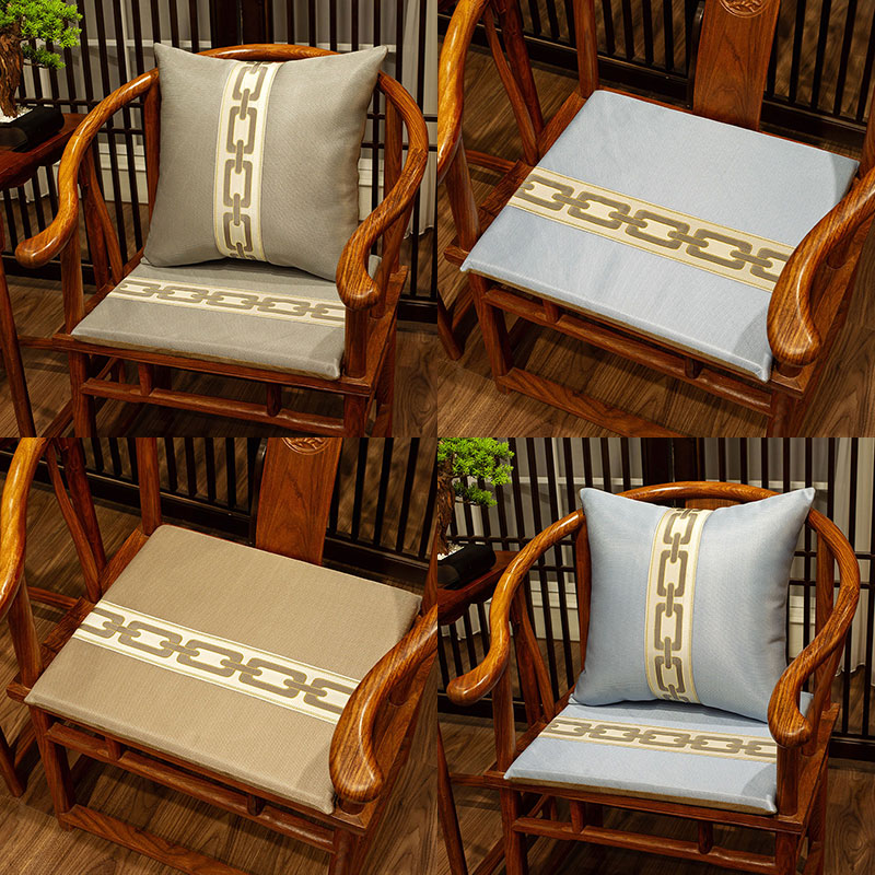 In the summer red wood Chinese style?Chair Cushion Breathable Chair Summer Tea Chair Stool Cool Cushion Sofa Taibar Chair Circle Chair Cushion