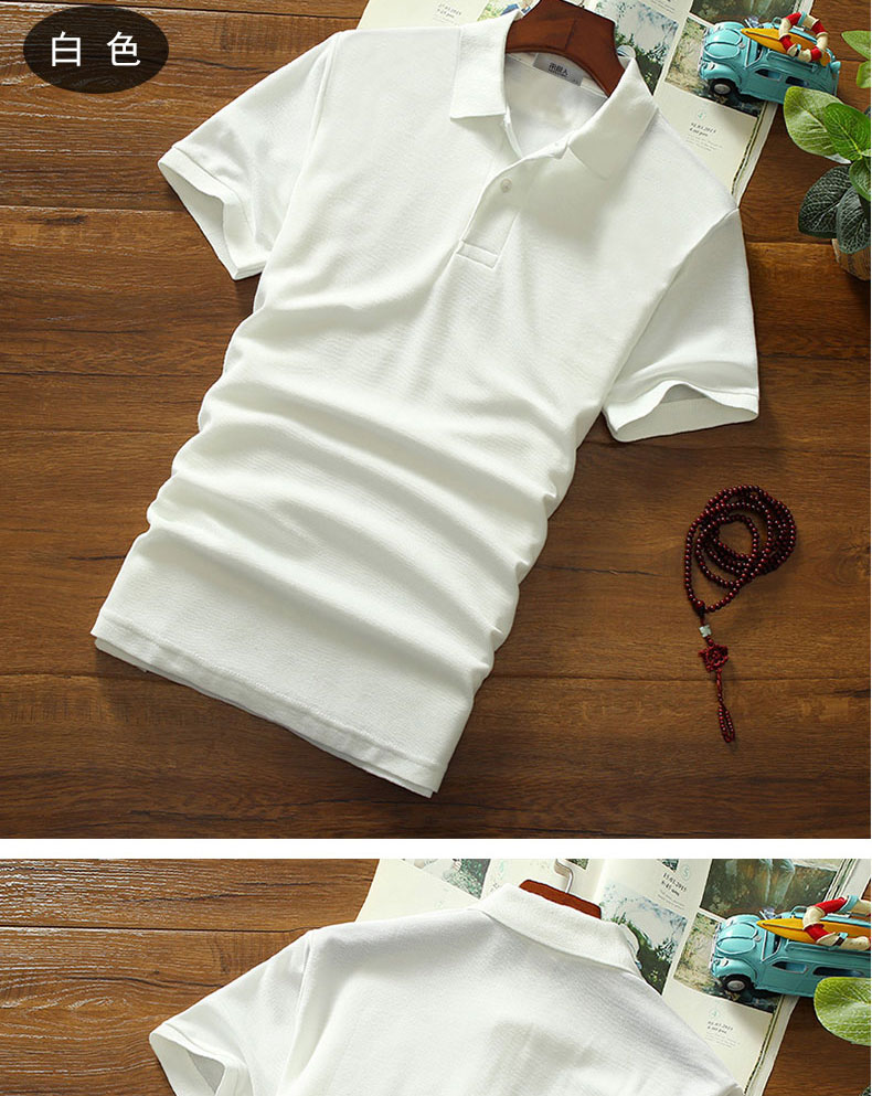 Mùa hè ở Nam Cực mới áo sơ mi nam POLO nam giới phiên bản Hàn Quốc của ve áo màu rắn áo thun mỏng nam từ bi ao polo