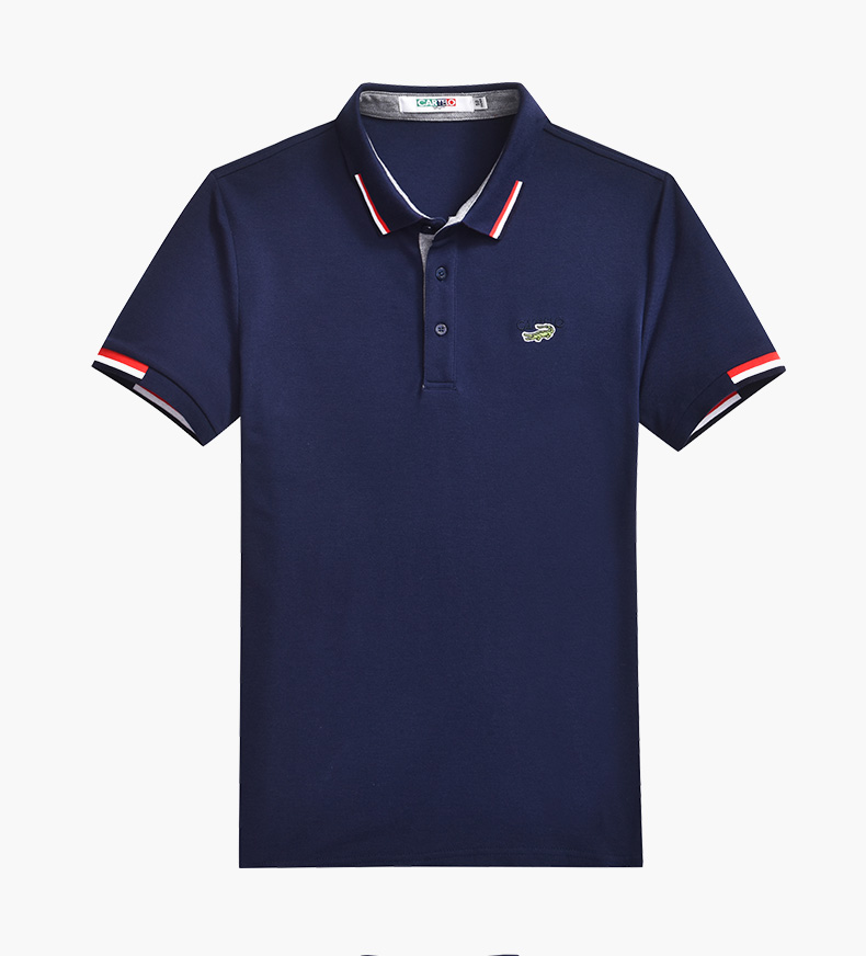 Áo sơ mi cộc tay nam Cartier mùa hè nam mới ve áo giản dị Slim áo thun ngắn tay nam polo áo