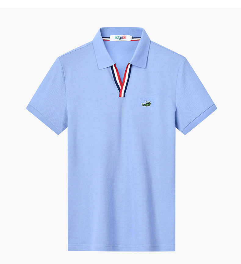 Cartier cá sấu tay ngắn áo thun nam mùa hè nam mới kinh doanh tự tu dưỡng áo sơ mi ngắn tay t shirt