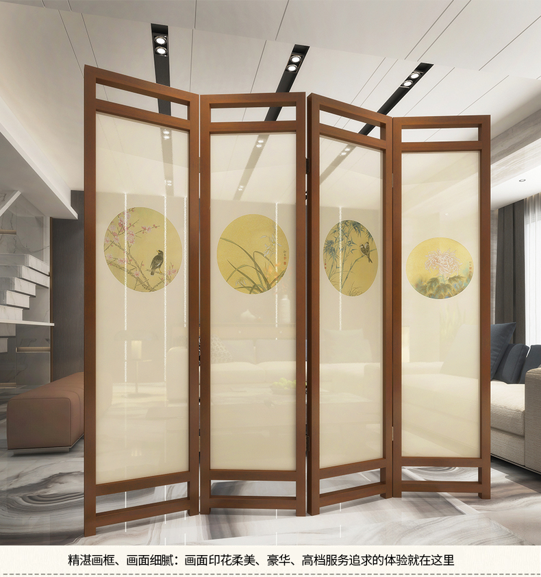 Trung Quốc phòng ngủ di động gỗ rắn màn hình gấp vách ngăn phòng khách đơn giản hiện đại thời trang gấp màn hình tre Meilan - Màn hình / Cửa sổ vách ngăn gỗ tự nhiên