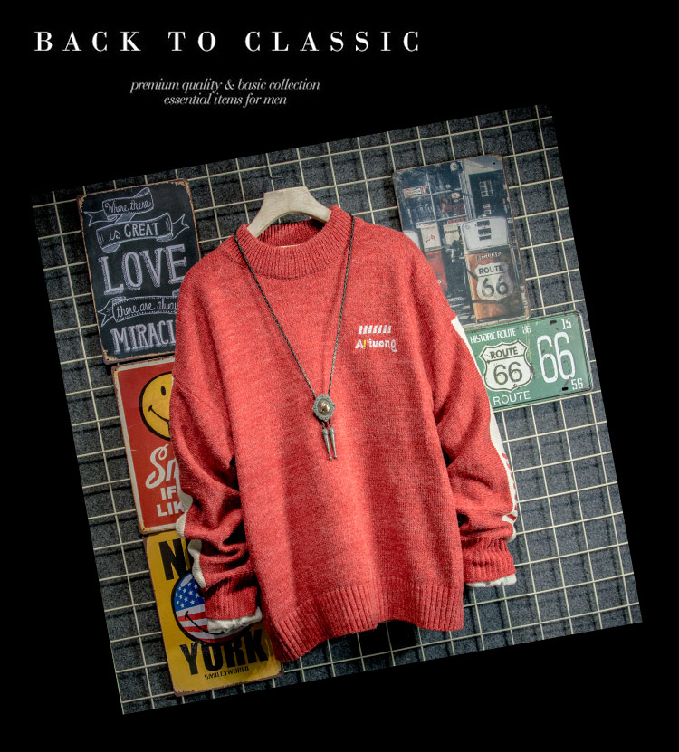 Ins siêu lửa áo len nửa cổ nam mùa thu đông ngày thương hiệu lười biếng cardigan nam