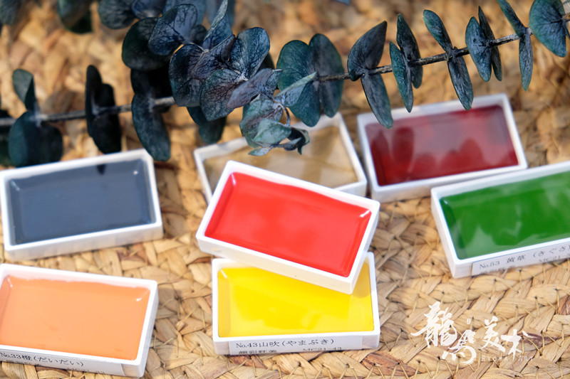 Japan Wu Bamboo Water Color Paint Color with Beauty State Paints Water Color 36 Color Pigment Replacement Single Block Page One