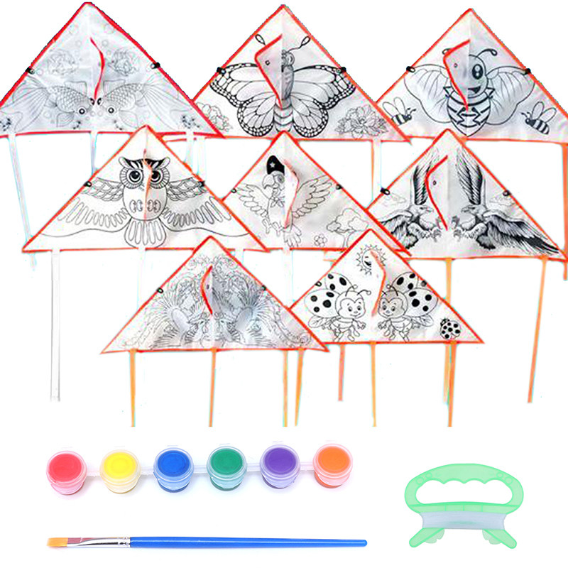 diy blank kite new children handmade diy painting kite