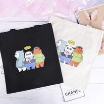 Bear Ben Bear Art Little Fresh Sails Cloth Bag Handbag