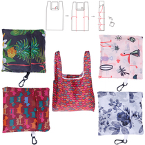 New portable square bags stylish and environmentally friendly polyester shopping bags to contain the hand