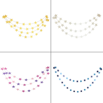 Five-pointed star round flower pull flag ornaments