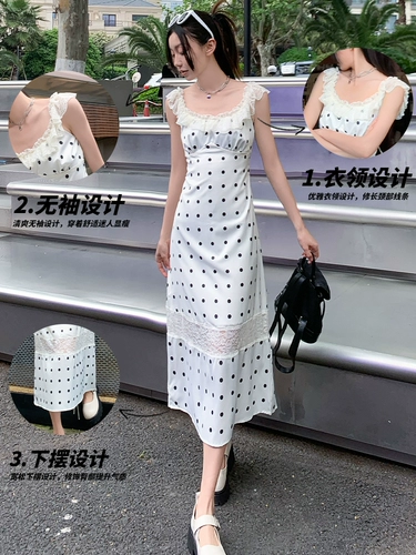 Кружевное летнее платье-комбинация, юбка, небольшой дизайнерский приталенный корсет, платье, с акцентом на бедрах