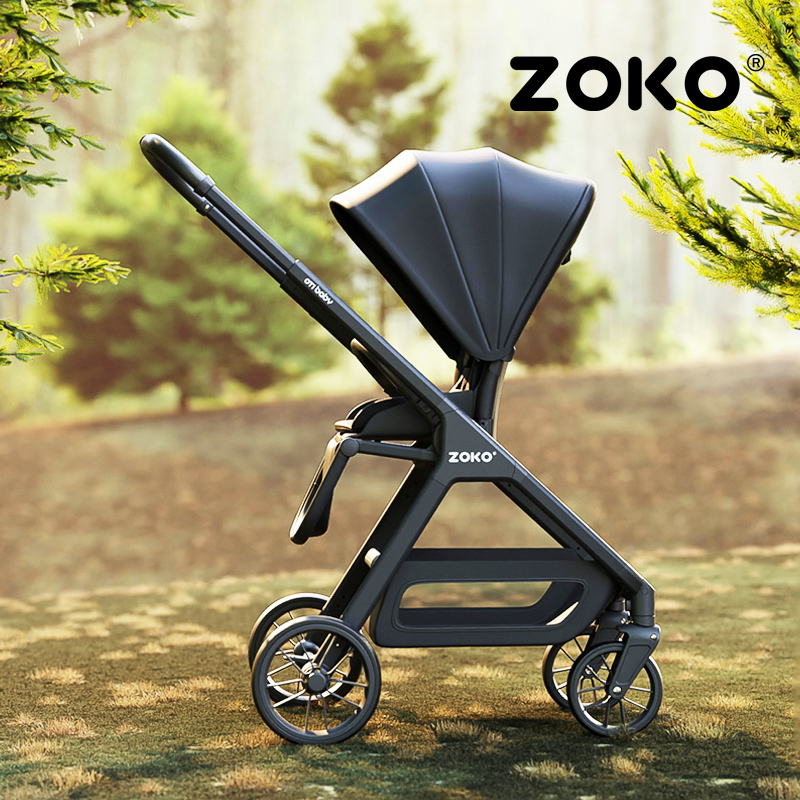 ZOKO baby stroller can sit down with light and foldable bidirectional high landscape baby newborn baby trolley-Taobao
