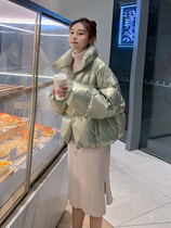 Down jacket womens short 2020 winter new Korean version of the small net red waist thickened glossy duck down jacket