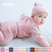 Newborn Clothes Pure Cotton Lacing First Birth Baby Suit Spring Autumn Winter Style Long Sleeve 0-3 Month Baby Strap