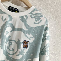 DUYOOU ins Harajuku Fun Bear Full Print Crewneck Men's and Women's Tide Brand Loose Couple