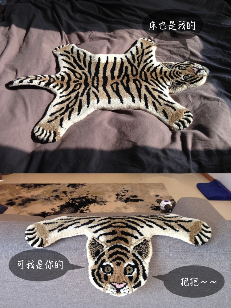 hình ảnh New Delhi siêu bí mật của bản in động vật 100% thảm handmade Ấn Độ len làm bằng tay ở Ấn Độ hiện nay - Thảm thảm lót sàn nhà