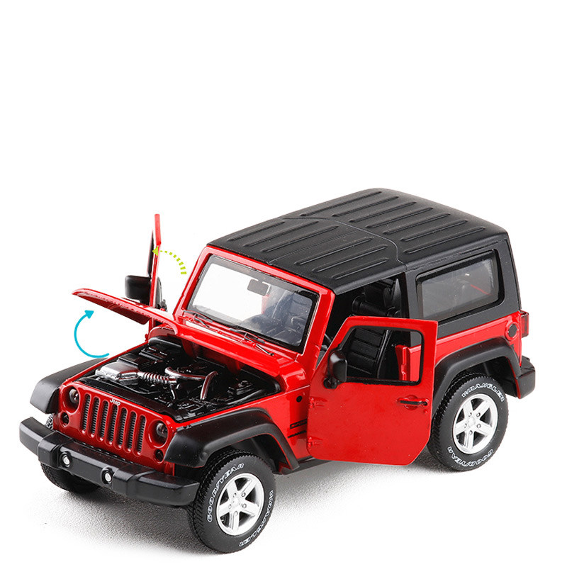 Simulation alloy 1:32 Jeep JEEP off-road vehicle model sound and light pull back car model children's toys