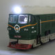 New 1:87 Dongfeng locomotive carriage alloy model sound and light classic green leather train model classic