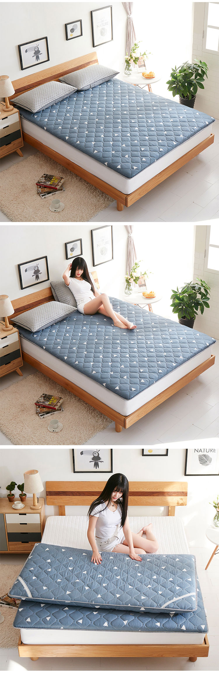 Nệm Tatami 1,8m giường 2 mét đôi đơn 1,5m1,2 mét nệm sinh viên nệm ký túc xá nệm mền 0,9 nệm em bé