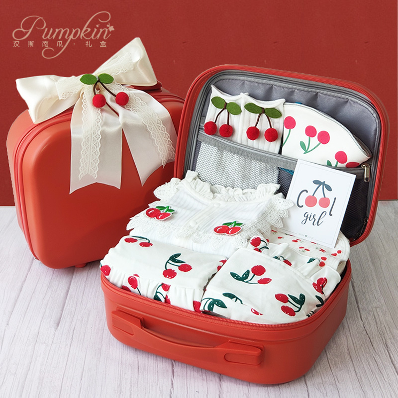Baby creative gift box small Cherry cute suit girl Full Moon Baby 100 days birthday gift item