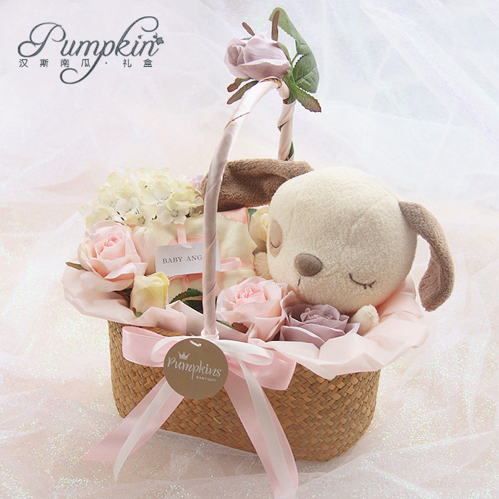 newborn baby flower basket