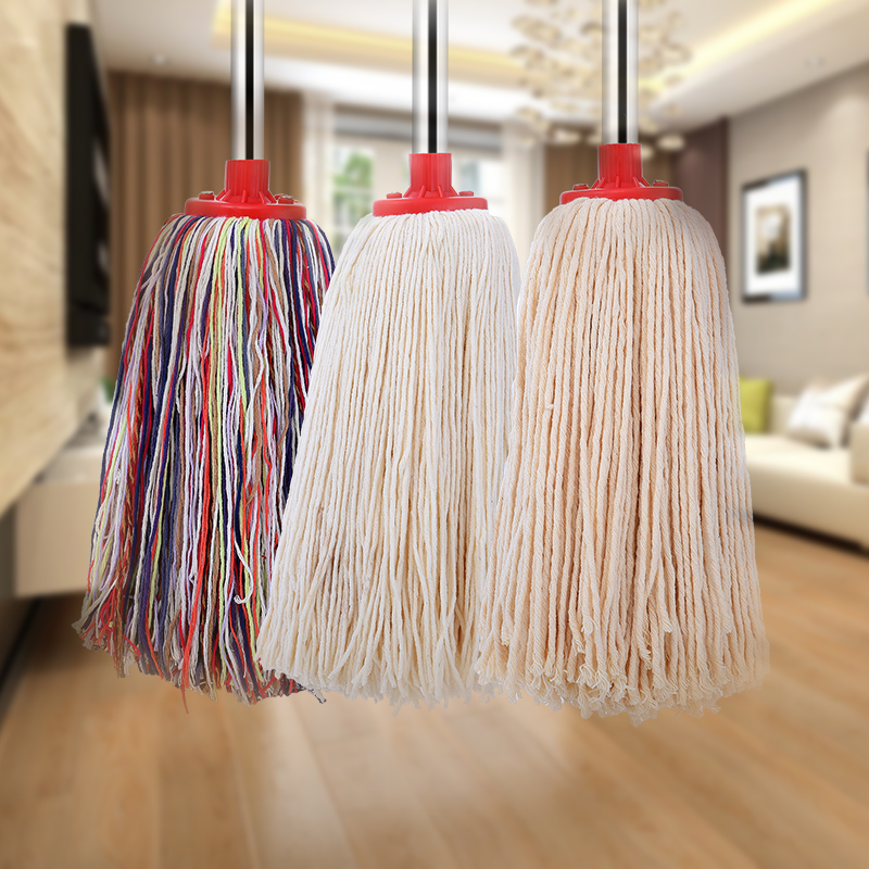 Do not drop the wool cotton line mop household suction ground mop hotel property can replace the head wooden floor special cotton mop