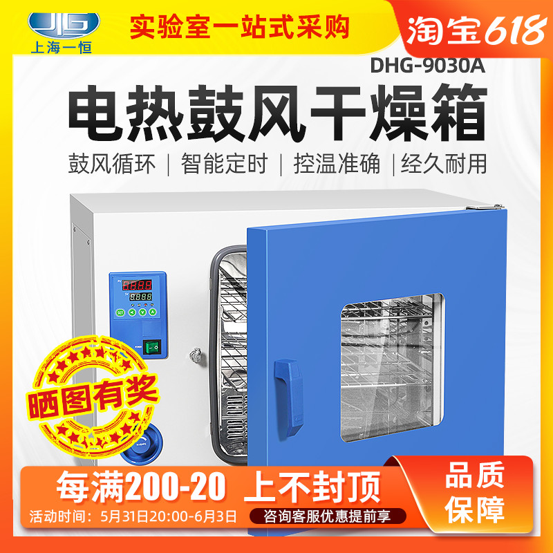 High Temperature Oven DHG9030A Small Thermostatic Industrial Oven in Shanghai Yiheng Electric Electric Blast Drying Cabinet Laboratory