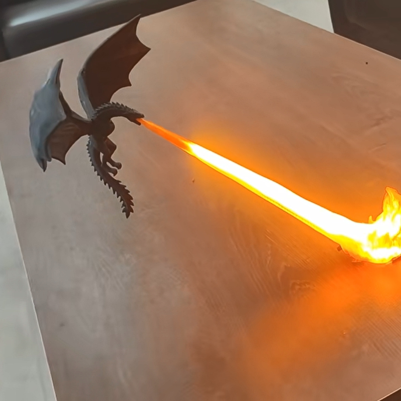 Dragon Breath Lamp Tiktok Version Flying Dragon Lamp High-Brightness Dragon Breath Lamp Fire-Breathing Dragon Decorative Ornament 3D Flame Dragon Breath Night Light