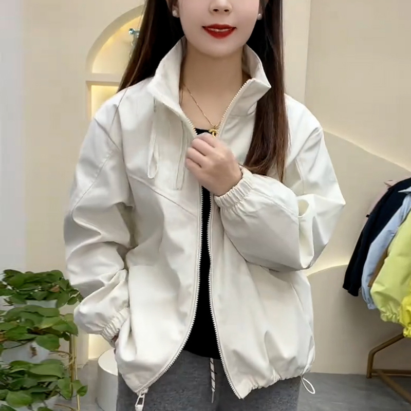 Fashionable Stand-Up Collar Short Jacket for Women, 2026 Spring and Autumn New Design, Petite Short Jacket Top