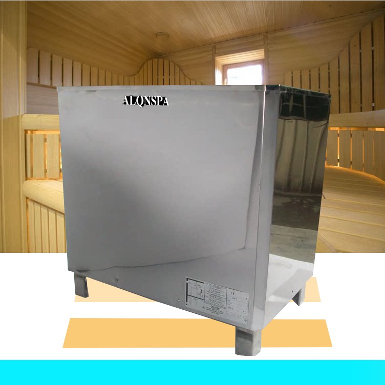 9 12 tube large furnace ALQNSPA Stainless Steel Sauna Room Furnace Dry Steam Oven Perspiration Furnace 27KW Commercial Outside Control Furnace