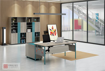 Steel frame simple modern desk 1.61.8 meters middle class desk manager supervisor desk boss desk Kunming office furniture