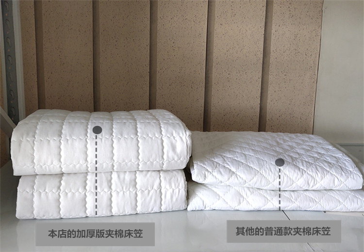 Giường ngủ tình nhân Luolai 笠 bông đơn 100% cotton dày bông Simmons bảo vệ vỏ mỏng màu nâu pad chống trượt Ga chun Everon