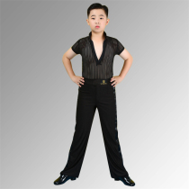 Boy boy Latin dance performance Costume Pocket Pants Suit Summer Children Dance Practice mens kids cograde suit