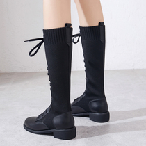 Boots female riding boots thick legs small man big tube autumn thin boots long boots 2020 new net red