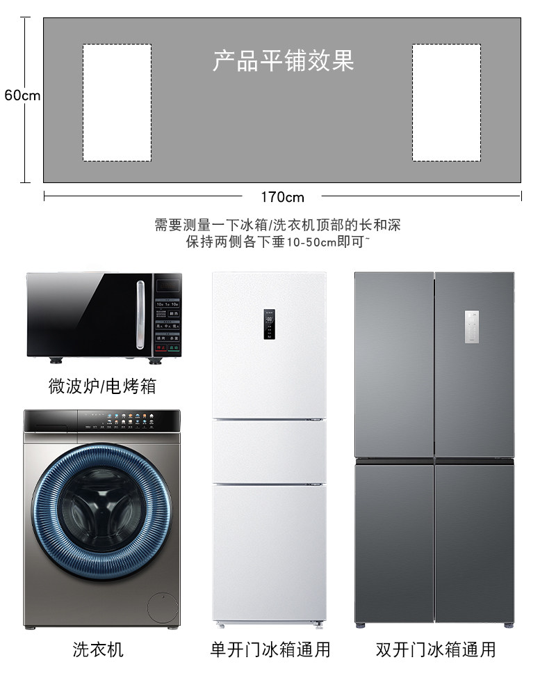 Скатерть 冰箱顶盖布防滑冰箱罩套防尘防油家用单双开门洗衣机盖巾2025新款 OTHER