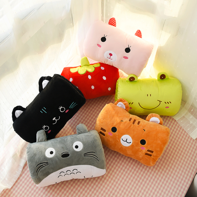 Cartoon hand warmer pillow intervene in student dormitory plush hand cover nap pillow office pillow winter hand cover