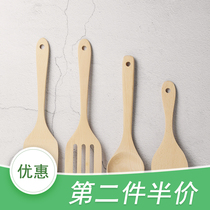Paintless beech non-sticky pot shovel spoon kitchen kitchen shovel shovel shovel spoon socket suit