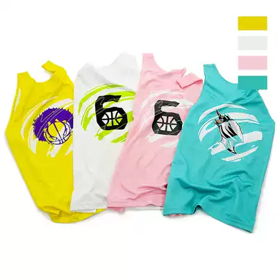 (District 6)Planet Series DISTRICT 6 logo basketball training vest Sports street basketball suit